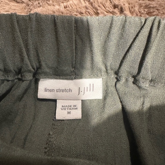 J. Jill Linen Stretch Pants in Olive - Picture 4 of 8